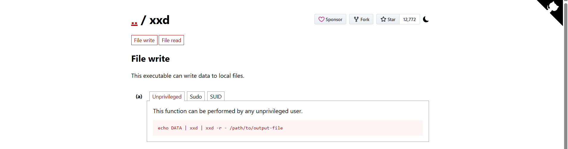 Using xxd to write a file as another user